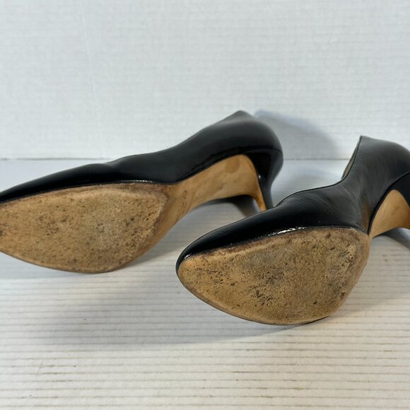 WOMEN'S BLACK JIMMY CHOO HEELS SIZE 7-1/2 - Picture 12 of 16